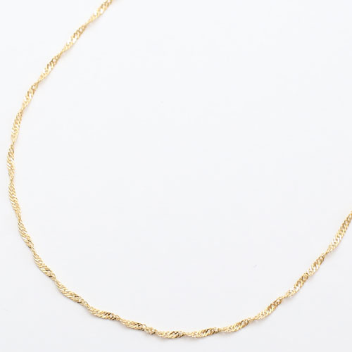 送料無料】【日本製】18金/K18 イエローゴールド スクリュー チェーン  