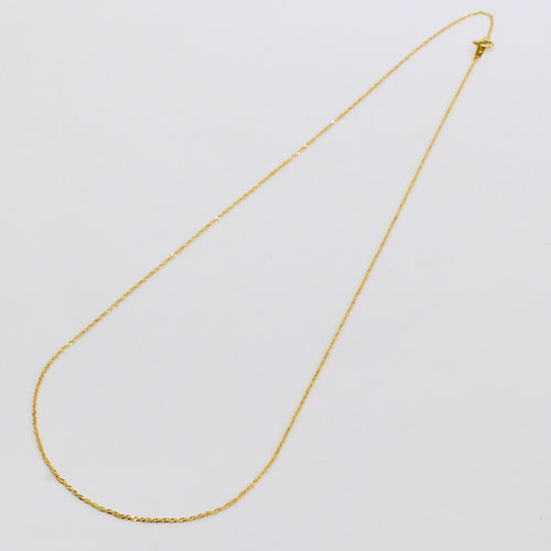 送料無料】【日本製】18金/K18 刻印 ネックレス スクリュー チェーン  