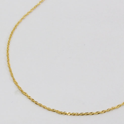 送料無料】【日本製】18金/K18 刻印 ネックレス スクリュー チェーン  