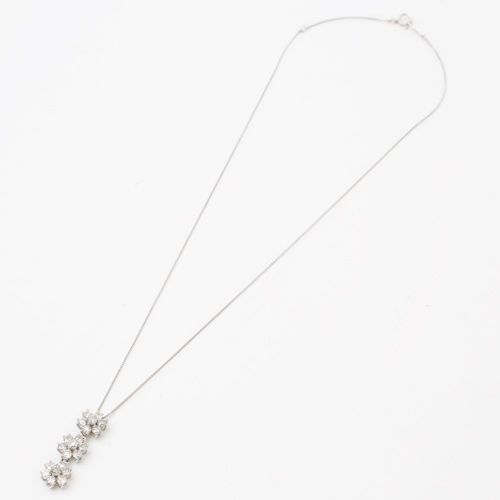 プラチナ900 ダイヤモンド 1ct ペンダント ネックレス　0544-PP08