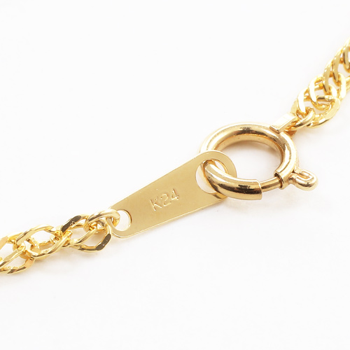 純金 K24 スクリュー ブレスレット ゴールド 18.5cm 2.3g 刻印入 0546-NG08