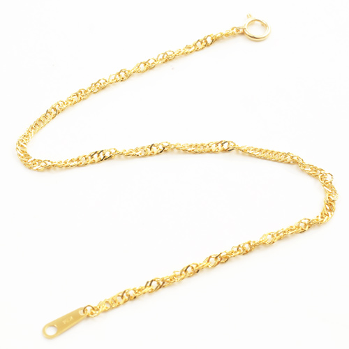 純金 K24 スクリュー ブレスレット ゴールド 18.5cm 2.3g 刻印入 0546-NG08