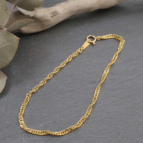 送料無料】【日本製】純金/K24/24K/GOLD ブレスレット スクリュー  