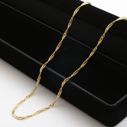 18金 ネックレス スクリュー チェーン 42cm 1.9ｇ　0580-NG08