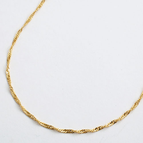 18金 ネックレス スクリュー チェーン 42cm 1.9ｇ　0580-NG08