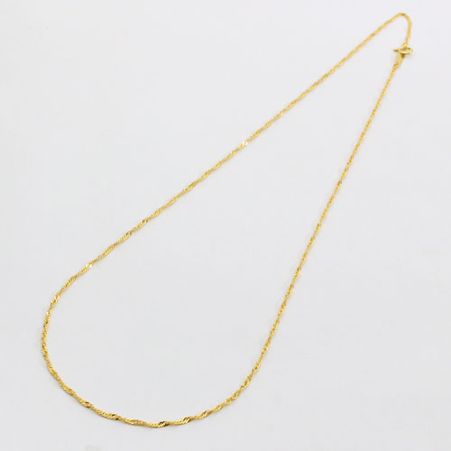 45cm】18金【刻印入・本物】K18ロールチェーンネックレス 就い 幅2.0mm 