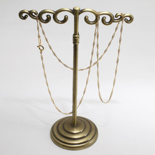 18金 イエローゴールド ネックレス K18 スクリュー チェーン 50cm　0582-NG08