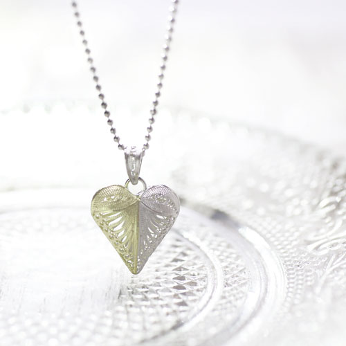 ダニーロ・ミンガルディ DANILO MINGALDI 手作り フィリグラーナ・ハートペンダント　0708-PS08