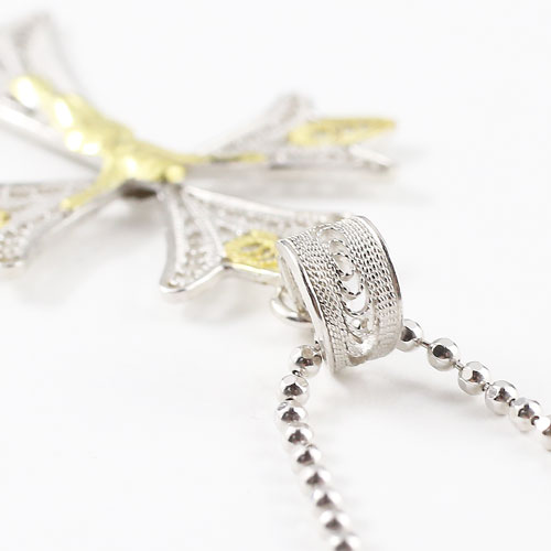 ダニーロ・ミンガルディ DANILO MINGALDI 手作り フィリグラーナ・クロスペンダント　0712-PS08