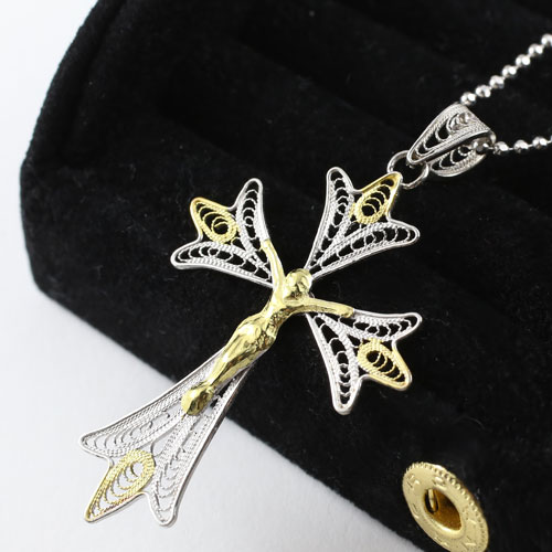 ダニーロ・ミンガルディ DANILO MINGALDI 手作り フィリグラーナ・クロスペンダント　0712-PS08