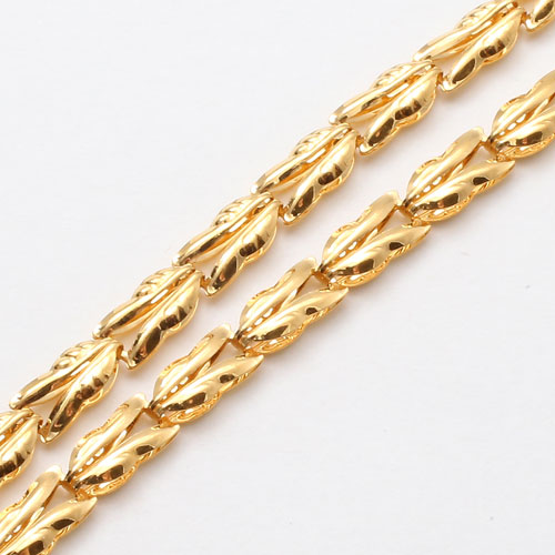 純金 ネックレス リバーシブル リーフ デザイン 42cm 6.3ｇ　0770-NG09