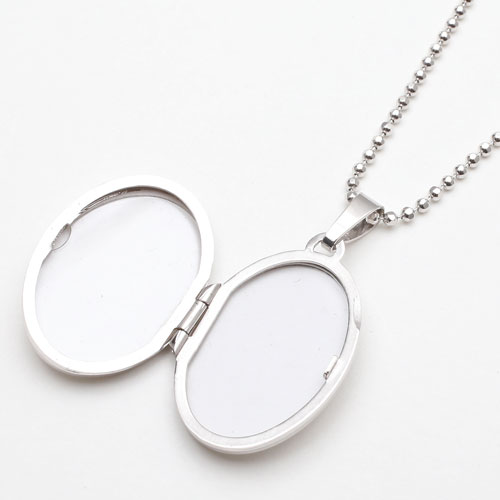 シルバー　ロケットペンダント　オーバル　MERZ  0786-LS13