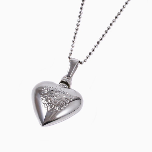 【送料無料】【ドイツ MERZ社 Germany】 シルバー/SV925/SILVER カロート/ペンダント/ネックレス アクセサリー ハート シンプル オシャレ/お洒落 カットボールチェーン 艶あり 女性/レディース 骨入れ/遺骨/遺灰/メモリアル/手元供養 0822-PS09