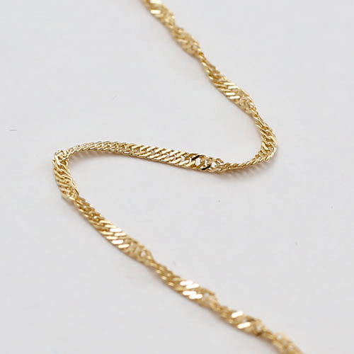 18金 イエローゴールド ネックレス スクリュー チェーン 45cm 1.4ｇ　0838-NG08