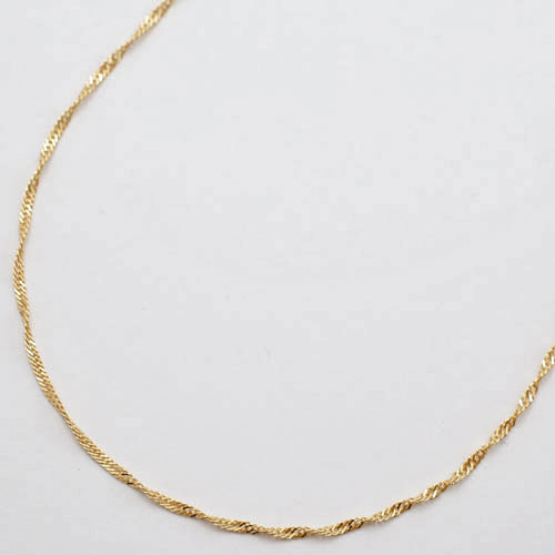 18金 イエローゴールド ネックレス スクリュー チェーン 45cm 1.4ｇ　0838-NG08