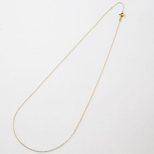 メール便商品(代引・日時指定不可)K10/10金/K10YG ネックレス スペアー 角小豆チェーン 45cm 0.6g　0878-NG09