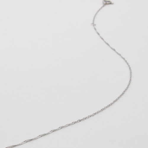 プラチナ ネックレス スクリュー チェーン 40cm 0.7ｇ　  0892-NP09