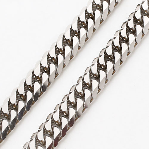 プラチナ ネックレス ダブル6面カット キヘイ チェーン 60cm 24.4g 喜平　0893-FJ09