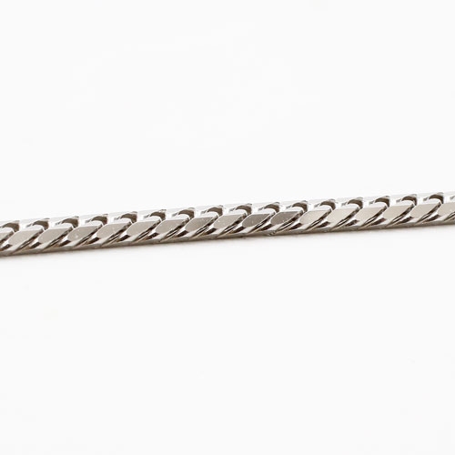 プラチナ ネックレス ダブル6面カット キヘイ チェーン 60cm 24.4g 喜平　0893-FJ09