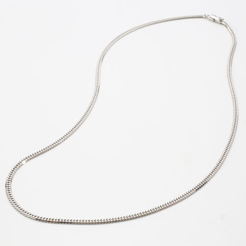 プラチナ ネックレス ダブル6面カット キヘイ チェーン 60cm 24.4g 喜平　0893-FJ09