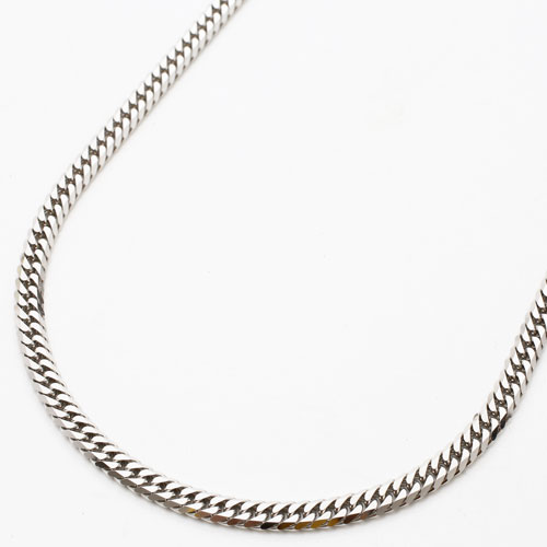 プラチナ ネックレス ダブル6面カット キヘイ チェーン 60cm 24.4g 喜平　0893-FJ09