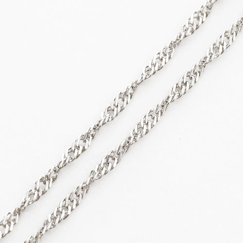 純プラチナ pt999 純pt ネックレス スクリューチェーン 50cm 3.4g　0952-NP13
