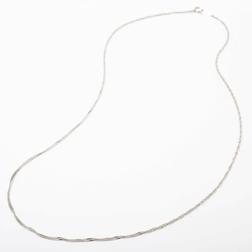 純プラチナ pt999 純pt ネックレス スクリューチェーン 50cm 3.4g　0952-NP13