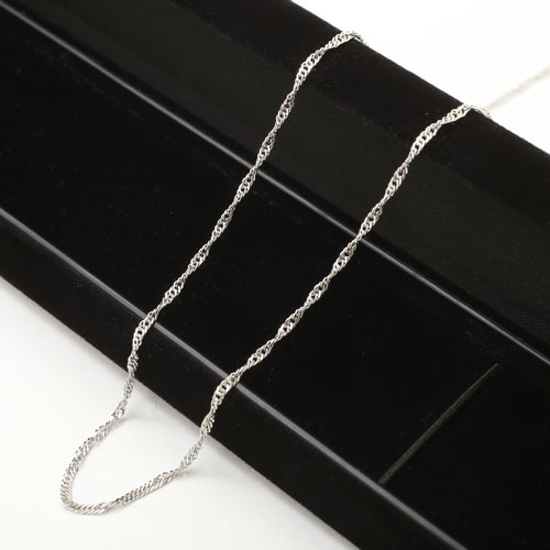 純プラチナ pt999 純pt ネックレス スクリューチェーン 50cm 3.4g　0952-NP13