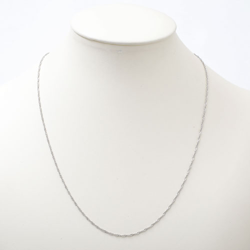 純プラチナ pt999 純pt ネックレス スクリューチェーン 50cm 3.4g　0952-NP13