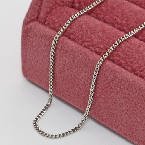 プラチナ850(Pt850)２面カットキヘイ ネックレス 喜平 チェーン 60cm 4.2g　0963-NP14