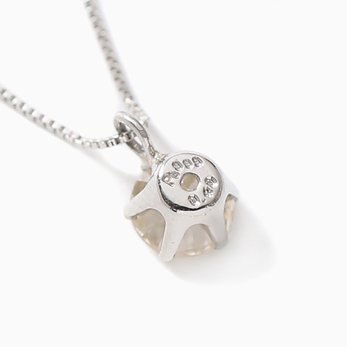 プラチナ ダイヤモンド ペンダント 0.4ct スクリュー チェーン 鑑別カード付　0974-PG09