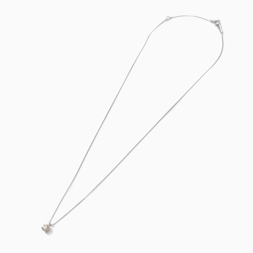 プラチナ ダイヤモンド ペンダント 0.4ct スクリュー チェーン 鑑別カード付　0974-PG09