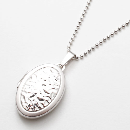 シルバー　ロケットペンダント　デザート　オーバル　MERZ  1008-PS09