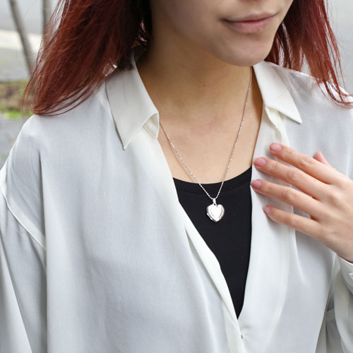 シルバー　ロケットペンダント　デザート　ハート　MERZ  1009-PS09