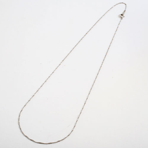 純プラチナ ネックレス スクリュー チェーン 50cm 2.3ｇ　1063-NP09　