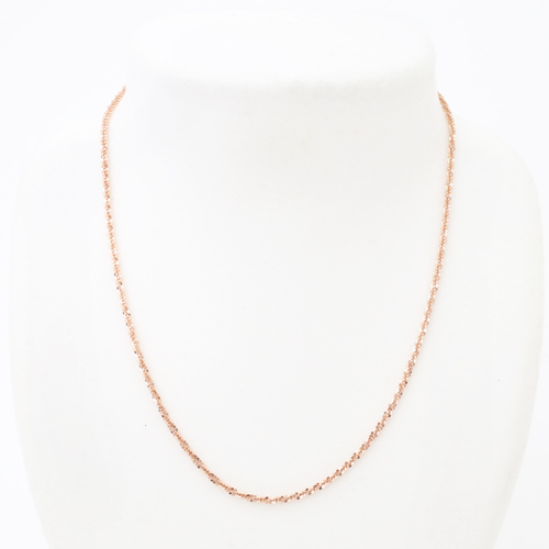 イタリア製　シルバー925　SIVER　ピンクゴールド　クロスチェーン　ネックレス　1069-NS09