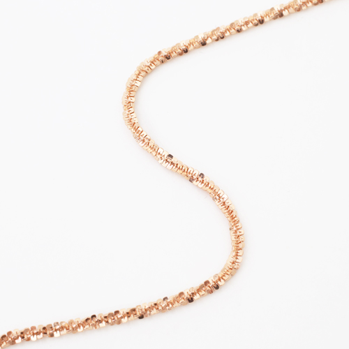 イタリア製　シルバー925　SIVER　ピンクゴールド　クロスチェーン　ネックレス　1069-NS09