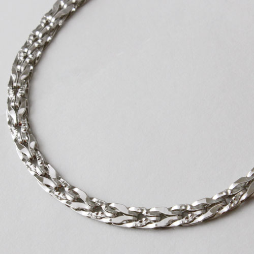 純プラチナ ブレスレット チューリップ リバーシブル デザイン 18.5cm 純Pt　1158-NP09