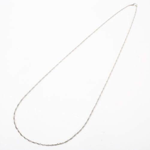 純プラチナ 60cm ネックレス セミロング スクリューチェーン　1180-NP11