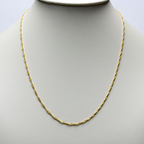 送料無料】【日本製】純金 ネックレス スクリュー チェーン K24 45cm  