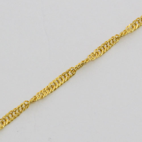 純金 ネックレス スクリュー チェーン 45cm 3.5ｇ Ｋ24 刻印　1205-NG09