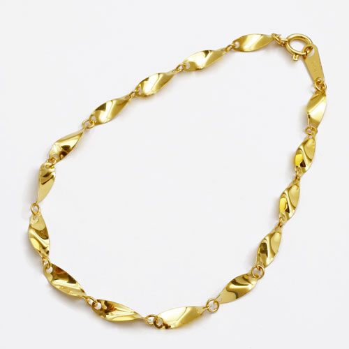 純金 ブレスレット ひねり 18cm K24刻印　1232-BG14