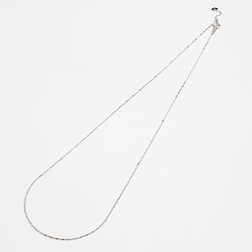 18金　K18WG ホワイトゴールド・フリーサイズチェーン 50cm2.3g　1249-NG10