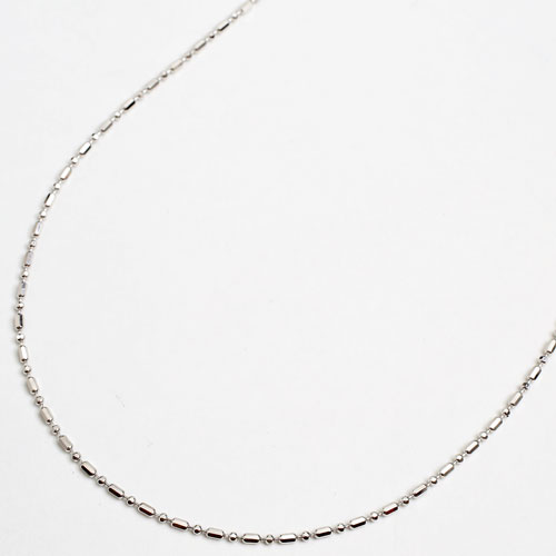 18金　K18WG ホワイトゴールド・フリーサイズチェーン 50cm2.3g　1249-NG10