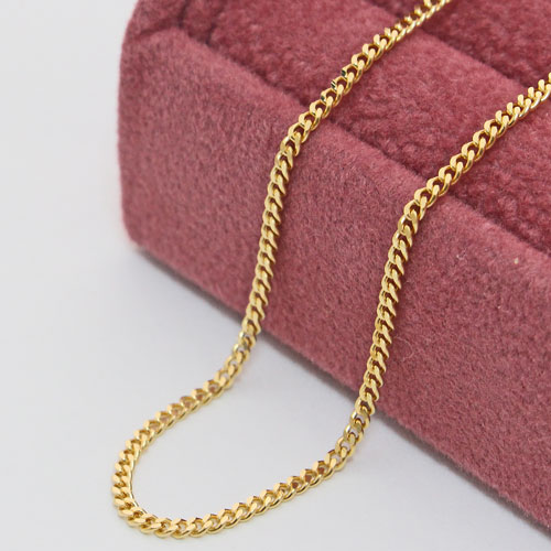 18金 ネックレス 2面カット 喜平 チェーン 50cm 3.8ｇ 造幣局検定 Ｋ18 刻印　1284-NG10