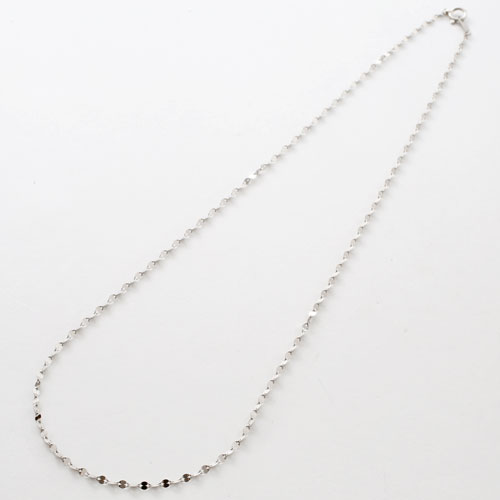 純プラチナ ネックレス ペダル 45cm　1293-NP10