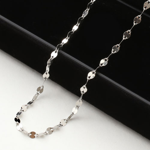 純プラチナ ネックレス ペダル 45cm　1293-NP10