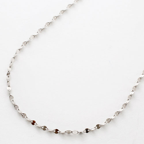 純プラチナ ネックレス ペダル 45cm　1293-NP10