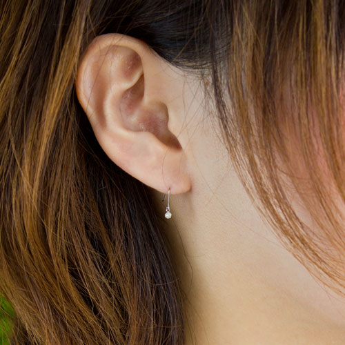 プラチナ ダイヤモンド ピアス （フック式）Pt900　1343-IG10