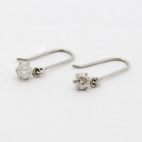 プラチナ ダイヤモンド ピアス （フック式）Pt900　1343-IG10